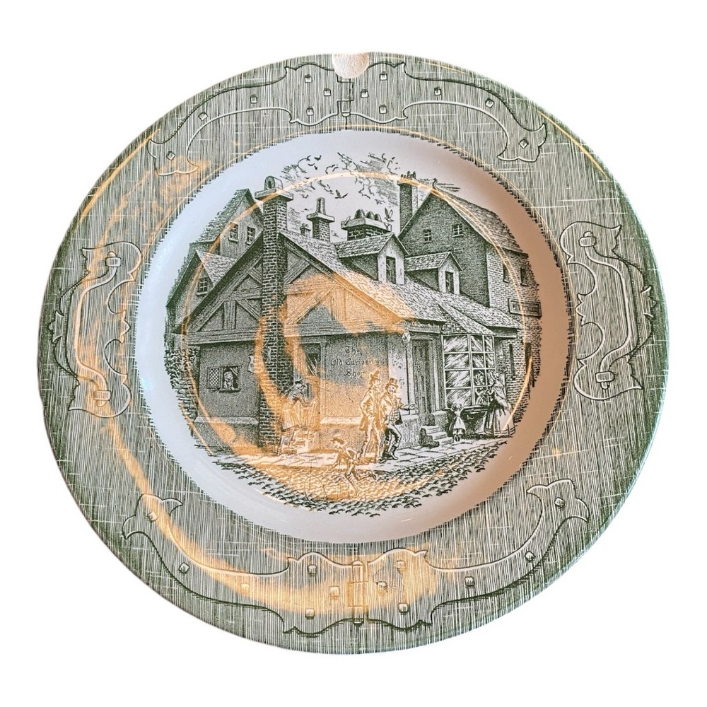 Vintage dinner plate “The Old Curiosity Shop” 10” across by Royal USA 1950s